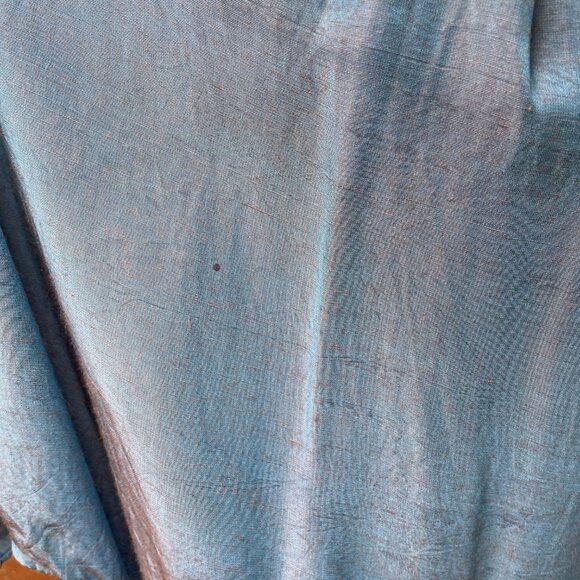 Vintage Shirtdress 80s John Ranta Blue Purple Iridescent Batwing Shirt Dress LG - Picture 6 of 16